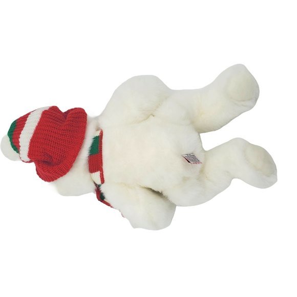1997 TYChristmas White Teddy Bear Stuffed Animal Plush Holiday Romeo VTG Plush - Picture 6 of 6